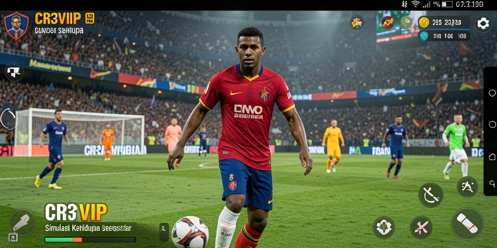 Tampilan gameplay realistis dalam CR7VIP yang menakjubkan.