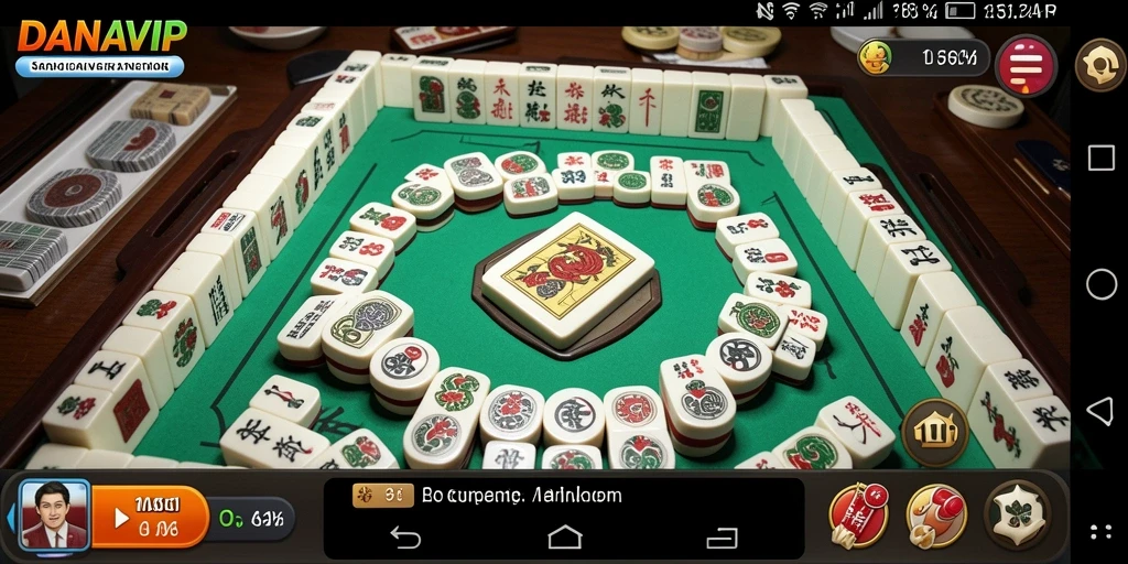 Tampilan gameplay seru dan menantang dari DANAVIP Mahjong.