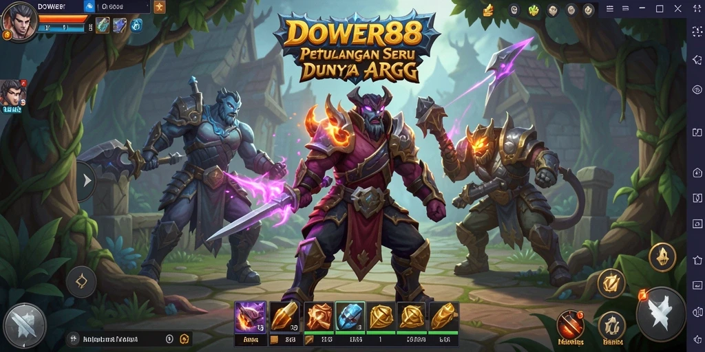 Tampilan screenshot DOWER88 menunjukkan aksi karakter dalam pertempuran seru.