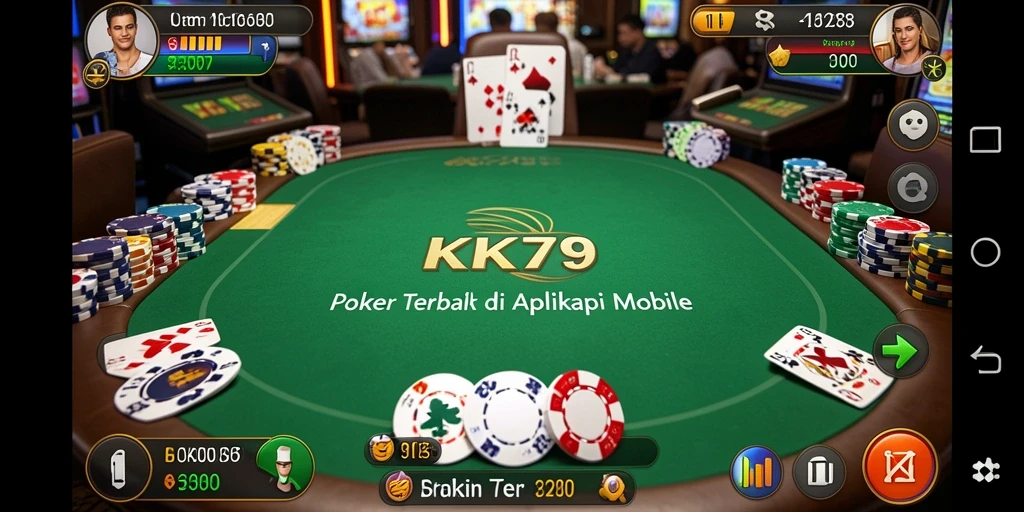 Screenshot KPK79 menampilkan antarmuka bermain Poker yang menarik dan interaktif.