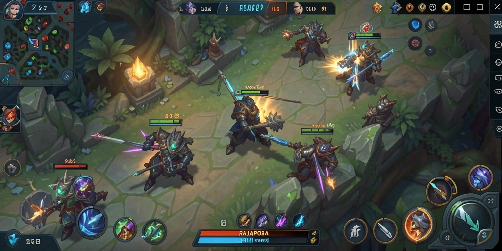 Tampilan gameplay seru dan strategis dalam RAJAPOLA.