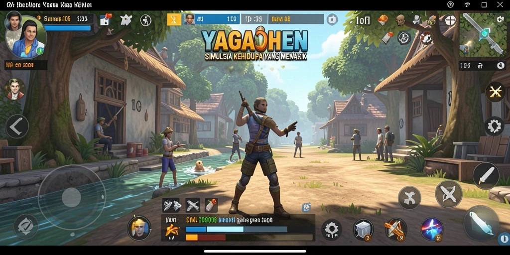 Tampilan gameplay YAGAOHEN menampilkan simulasi kehidupan yang mendalam.